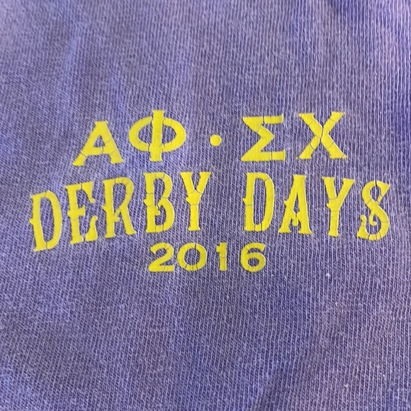 Alpha Phi Sigma Chi let’s go to NOLA Tank top purple Mardi Gras M medium - Picture 3 of 8